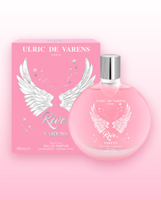 Ulric De Varens Reve De Varens Eau De Parfum for Women- Sparkling, Refreshing, Fruity Scent - Notes of Grapefruit, Sandalwood, & Violet Leaves- What Dreams Are Made Of- 3.4 Fl Oz