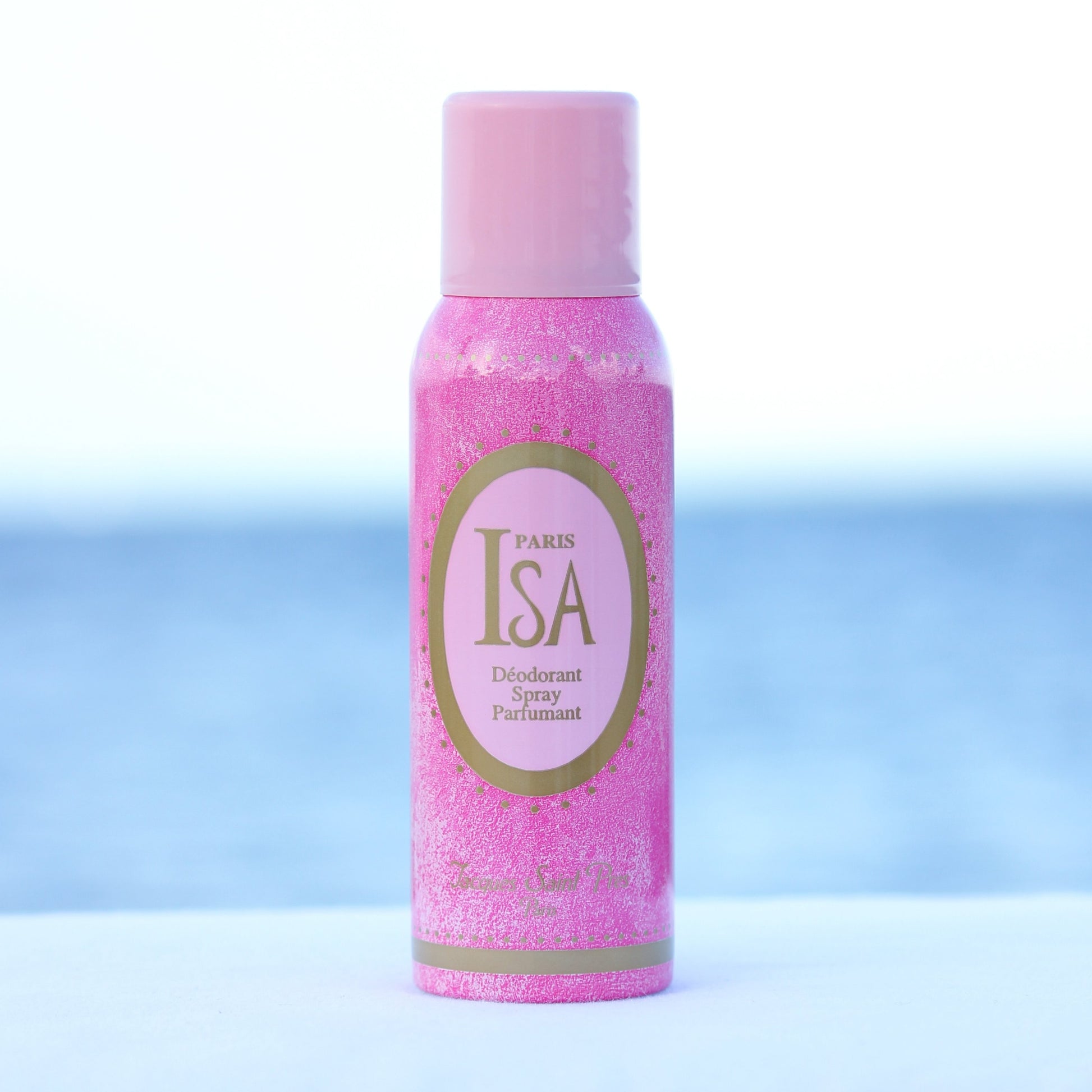 Jacques Saint Pres Isa women's perfume scented deodorant in front of beach