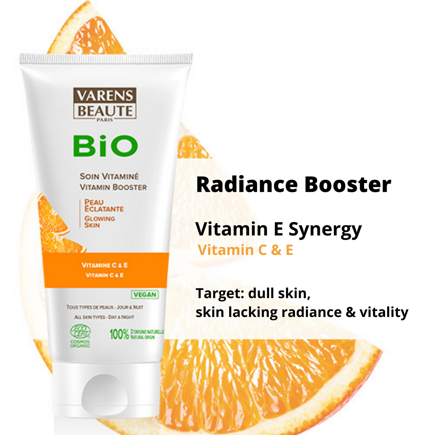 Varens Beaute Vitamin Booster - 100% Vegan - Cruelty Free - Protect Skin From Free Radicals and Stimulate Cell Renewal for a Healthy Glow - Radiant and Regenerated Skin - Made With Antioxidants and Vitamins - All Skin Types - 1.35 Fl Oz