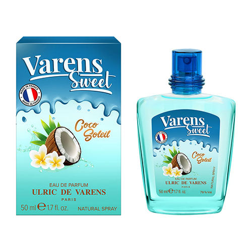 Varens Sweet COCO SOLEIL- Eau De Parfum for Women - Sweet, Flowery, Feminine Scent - Notes of Coconut Cream, Cane Sugar, & Vanilla- 1.7 Fl Oz