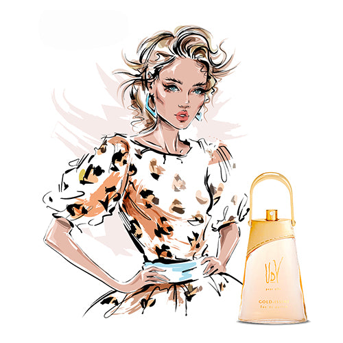 Ulric De Varens Gold-issime Eau De Parfum for Women- Alluring, Sexy, Charming Scent - Notes of Orange Blossom, Wood Sandalwood, & Cotton Flower- Feminine & Enchanting- 2.5 Fl Oz